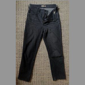 Madewell Perfect Vintage Crop Jeans - Distressed Black - Size 27